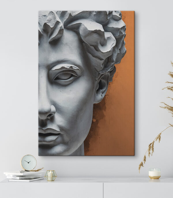 Statue d’un visage d’homme Statue d’un visage d’homme