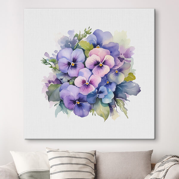 Un bouquet de fleurs violettes et bleues Un bouquet de fleurs violettes et bleues