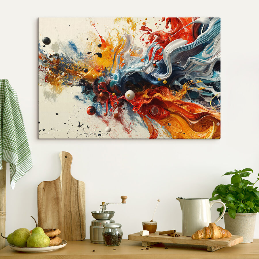 Une éclaboussure de peinture colorée