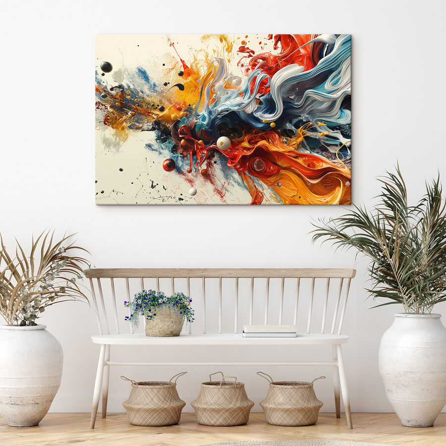 Une éclaboussure de peinture colorée