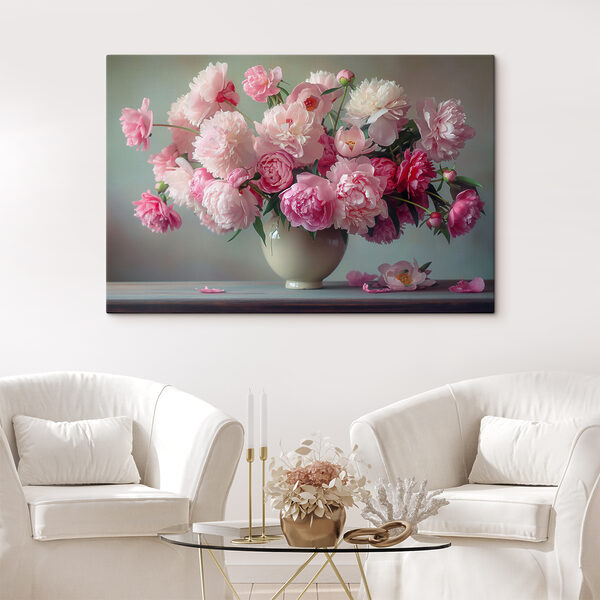 A vase of pink flowers A vase of pink flowers