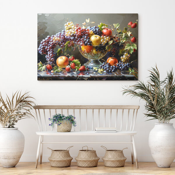 Une peinture de fruits dans un bol Une peinture de fruits dans un bol