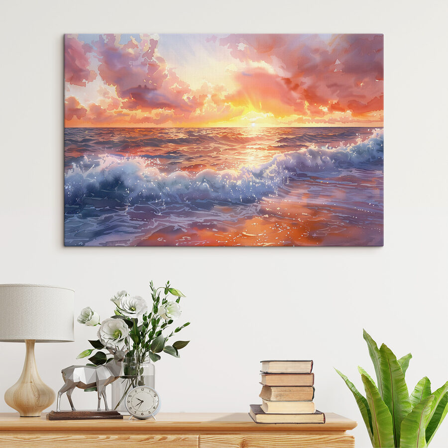 Coucher de soleil sur l'océan