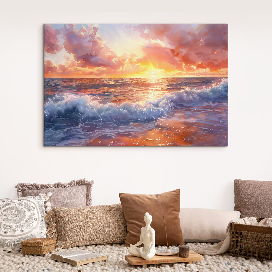 Coucher de soleil sur l'océan