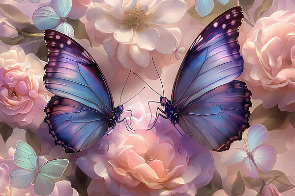 Deux papillons sur une fleur Deux papillons sur une fleur