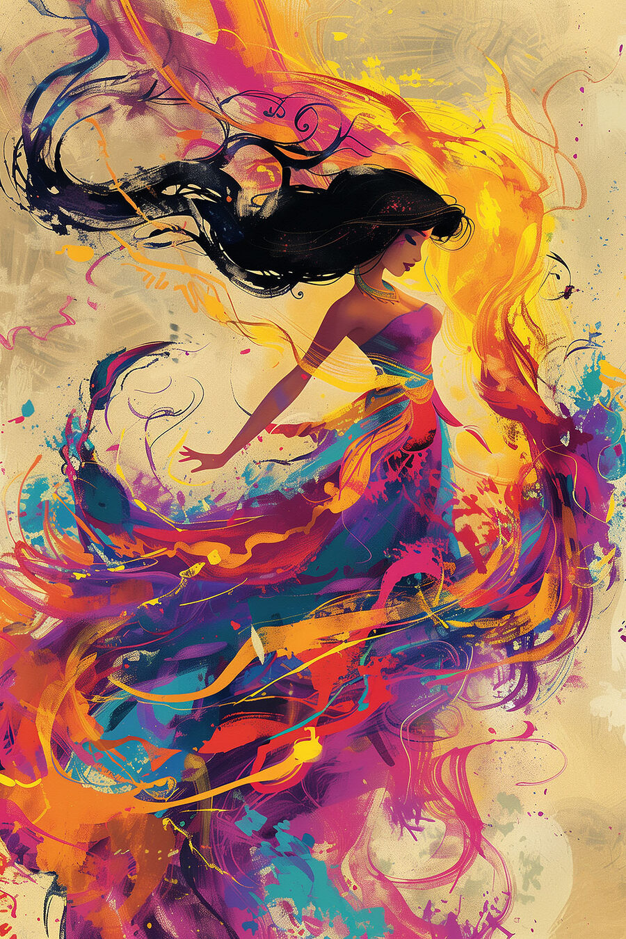 Une femme en robe