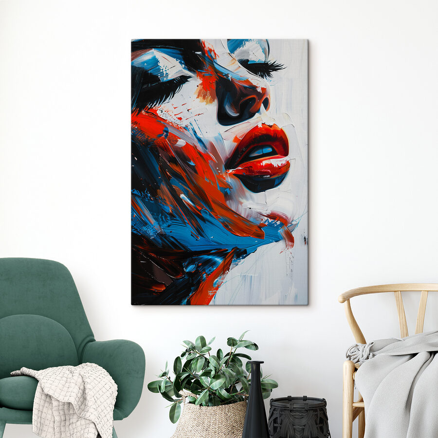 Peinture d'un visage de femme