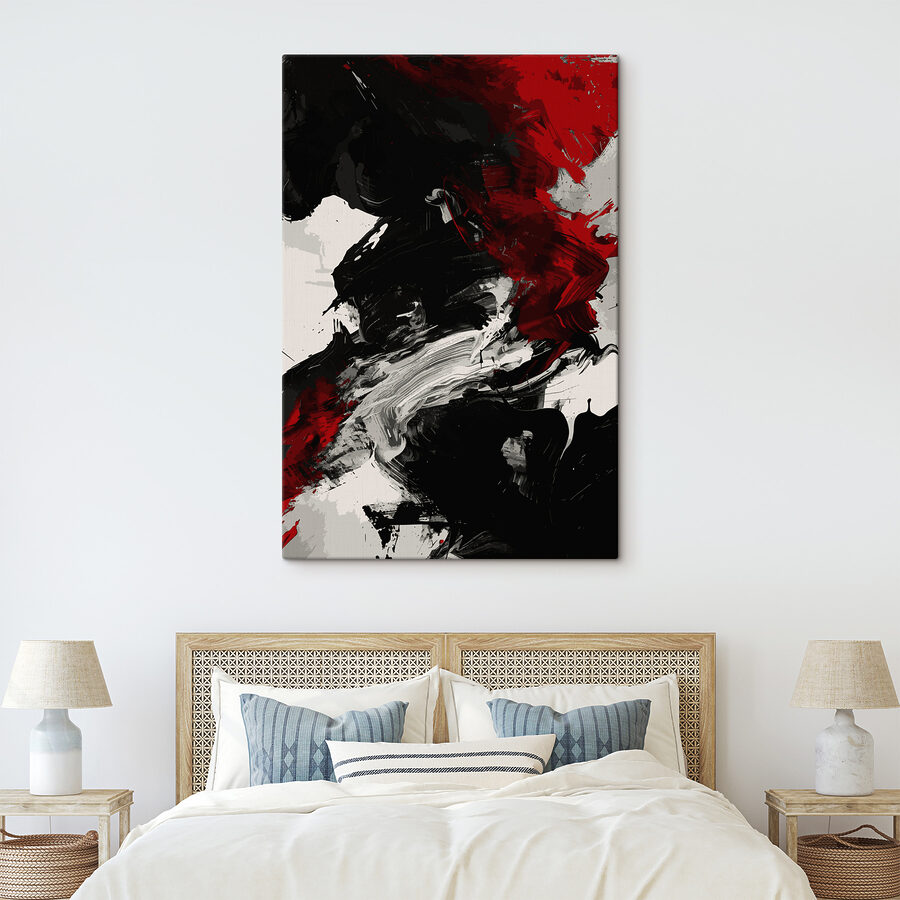 Une peinture noire et rouge Une peinture noire et rouge