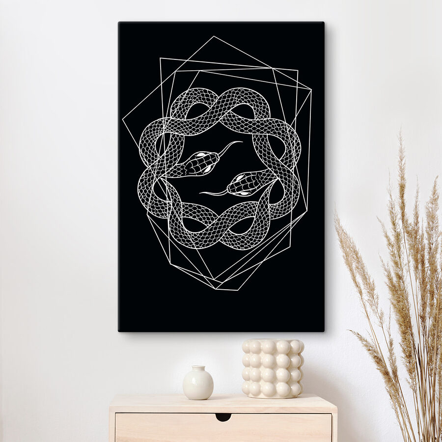 Un serpent blanc dans un cercle Un serpent blanc dans un cercle