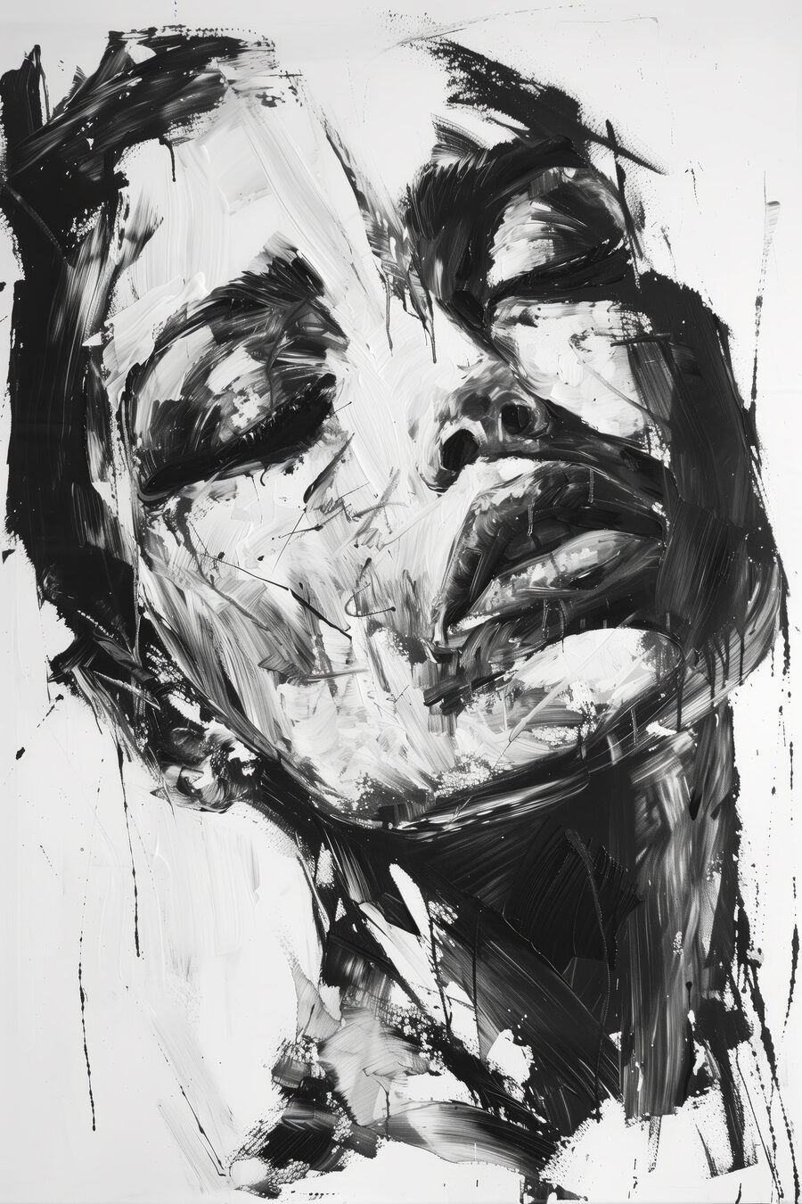 Peinture d'un visage de femme