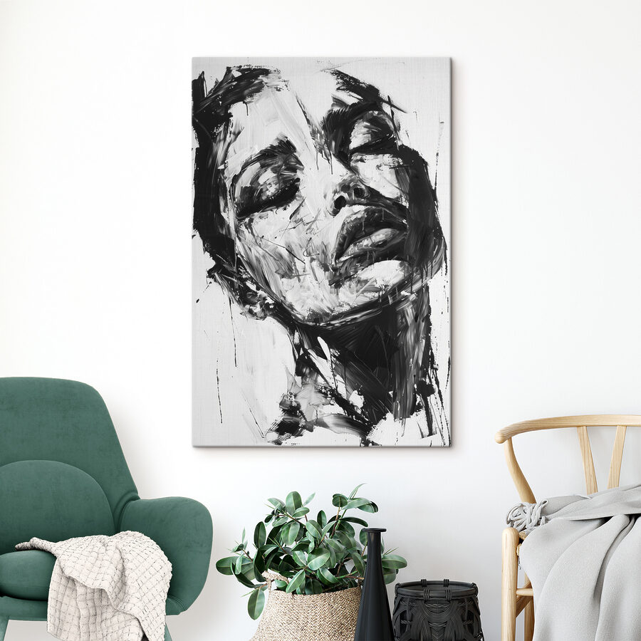 Peinture d'un visage de femme