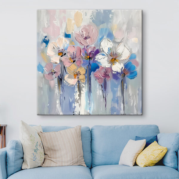 Peinture de fleurs sur fond blanc Peinture de fleurs sur fond blanc