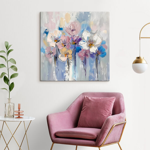 Peinture de fleurs sur fond blanc Peinture de fleurs sur fond blanc