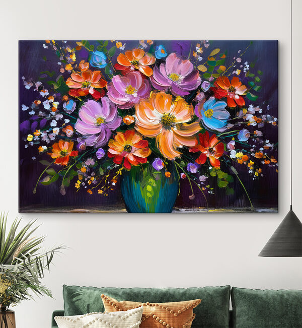 Peinture de fleurs dans un vase Peinture de fleurs dans un vase