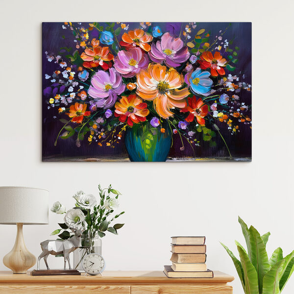 Peinture de fleurs dans un vase Peinture de fleurs dans un vase