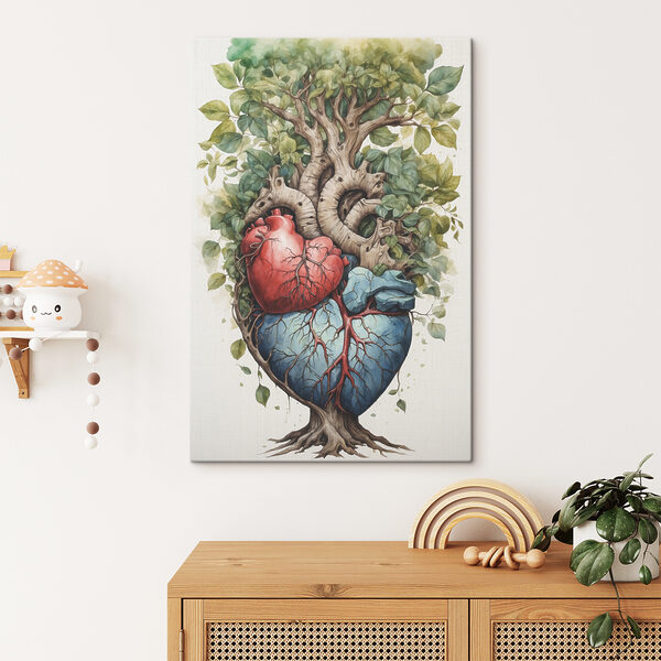 Un arbre avec des feuilles et un cœur Un arbre avec des feuilles et un cœur