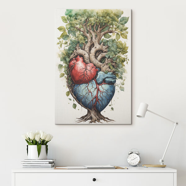 Un arbre avec des feuilles et un cœur Un arbre avec des feuilles et un cœur