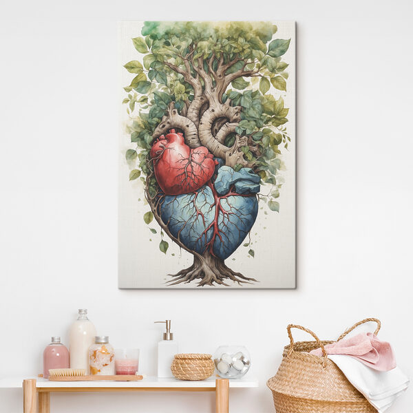 Un arbre avec des feuilles et un cœur Un arbre avec des feuilles et un cœur