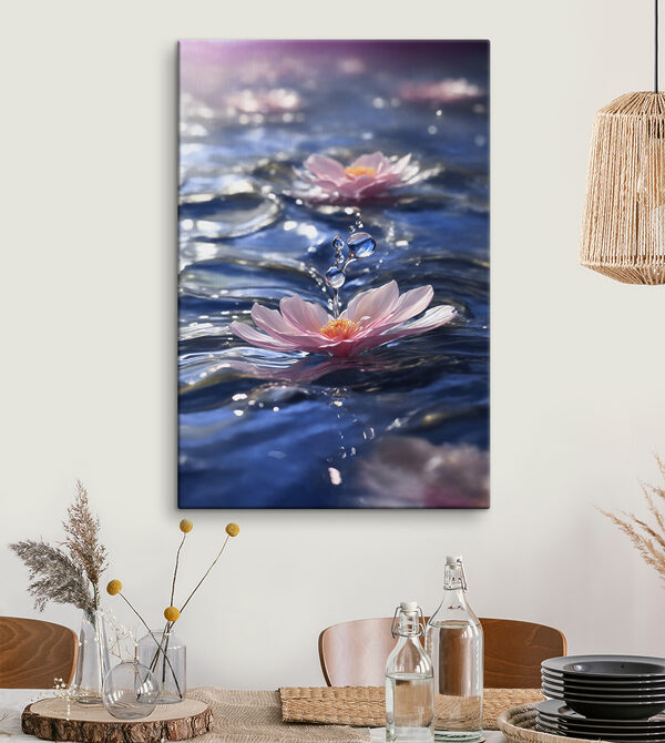 Une fleur flottant dans l'eau Une fleur flottant dans l'eau