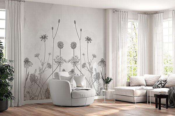Un dessin de fleurs et de plantes Un dessin de fleurs et de plantes