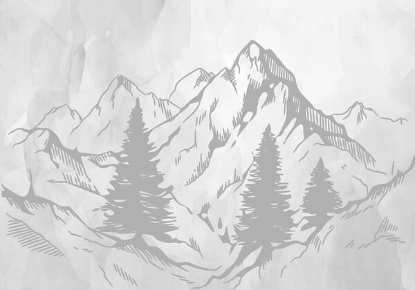 Dessin d'une chaîne de montagnes Dessin d'une chaîne de montagnes