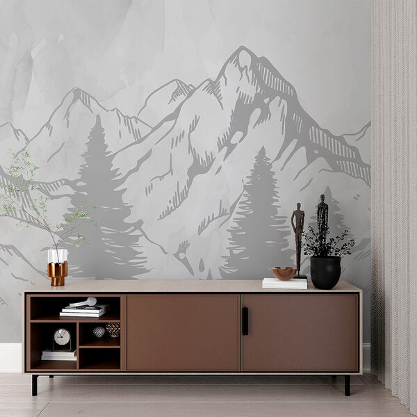 Dessin d'une chaîne de montagnes Dessin d'une chaîne de montagnes