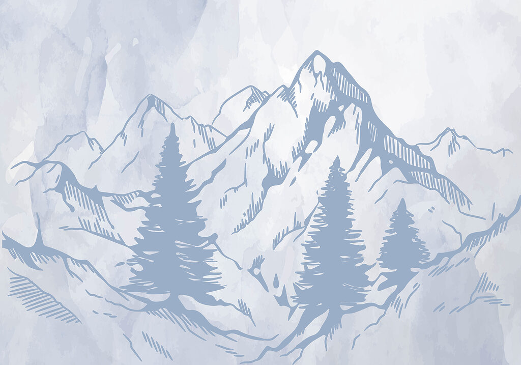 Dessin d'une chaîne de montagnes Dessin d'une chaîne de montagnes