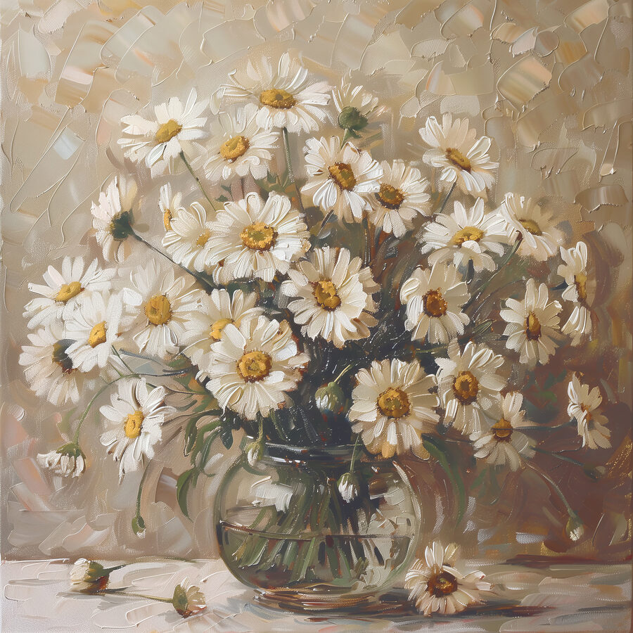 Peinture d'un vase de fleurs Peinture d'un vase de fleurs