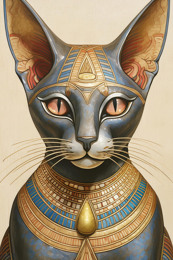 Majestueux chat égyptien en costume d'apparat Majestueux chat égyptien en costume d'apparat