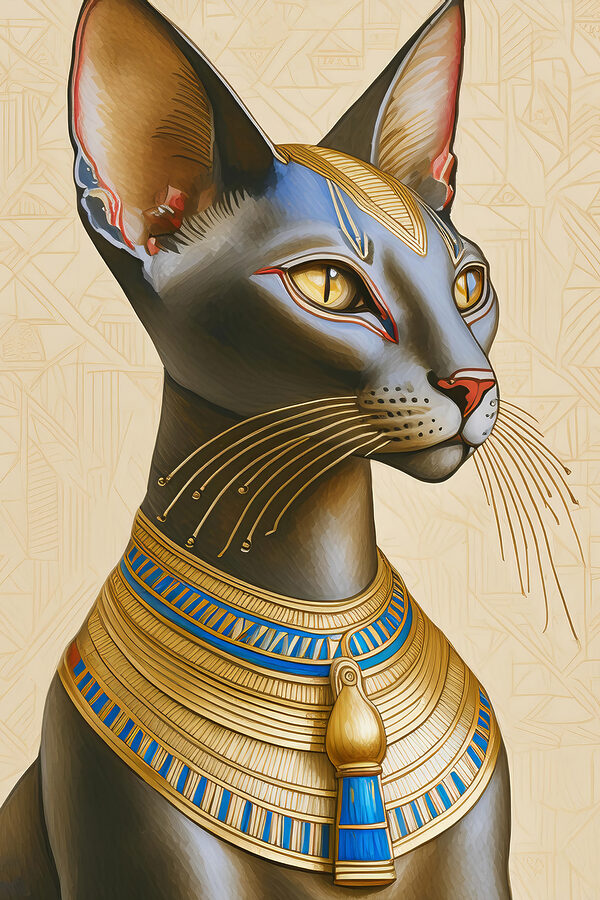 Chat majestueux paré d'un collier royal Chat majestueux paré d'un collier royal