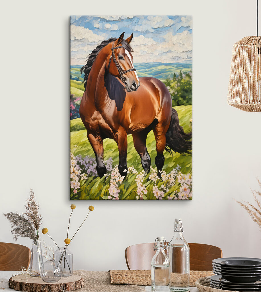 A horse standing in a field A horse standing in a field