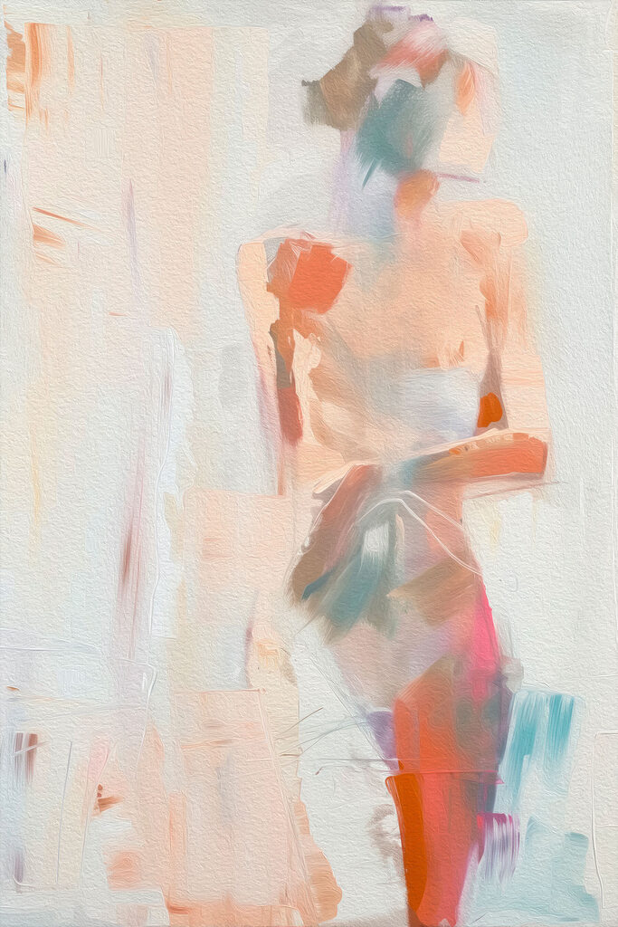 A painting of a woman