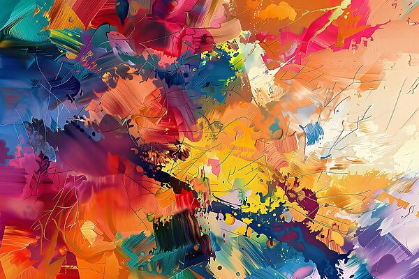 Un tableau coloré de différentes couleurs Un tableau coloré de différentes couleurs