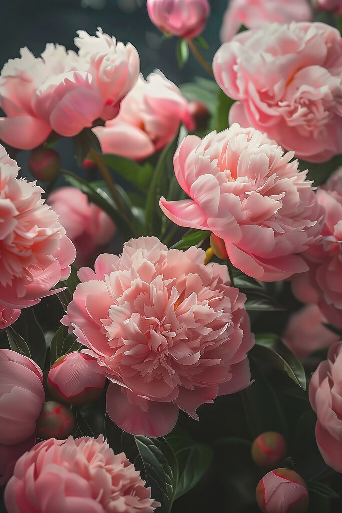 A group of pink flowers A group of pink flowers