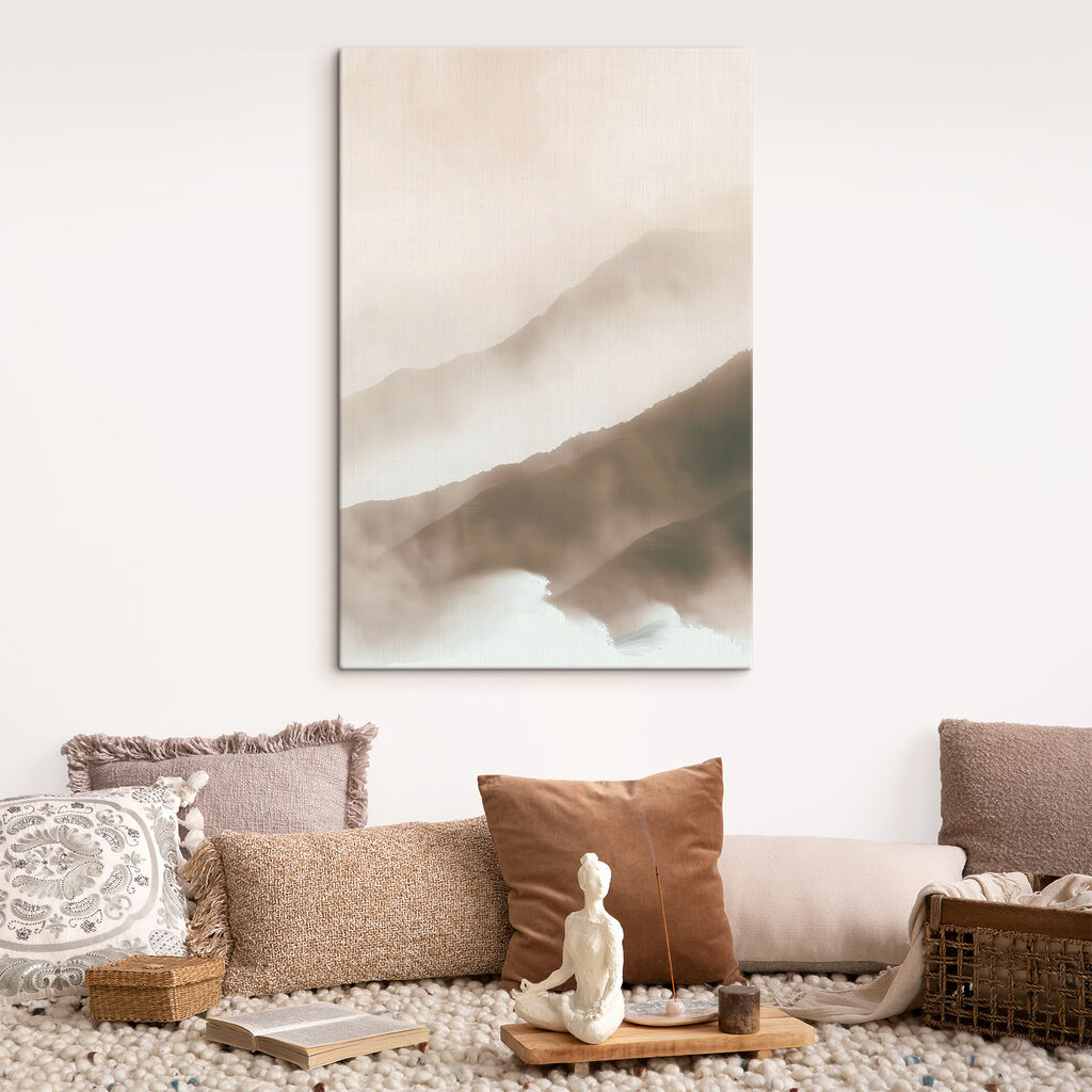 A foggy mountain range A foggy mountain range