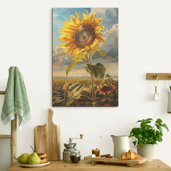 Un tournesol dans un champ Un tournesol dans un champ