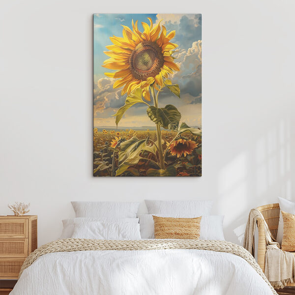 Un tournesol dans un champ Un tournesol dans un champ