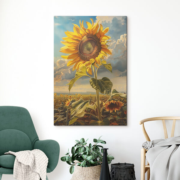 Un tournesol dans un champ Un tournesol dans un champ