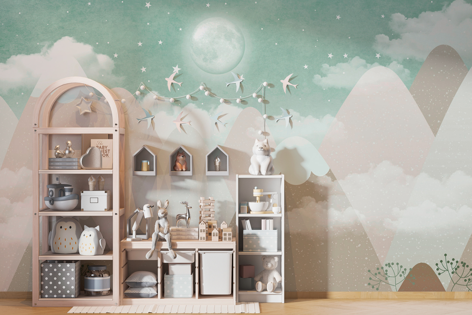 w00374v3pir1mr - Une lune sur des montagnes et des nuages - tegory