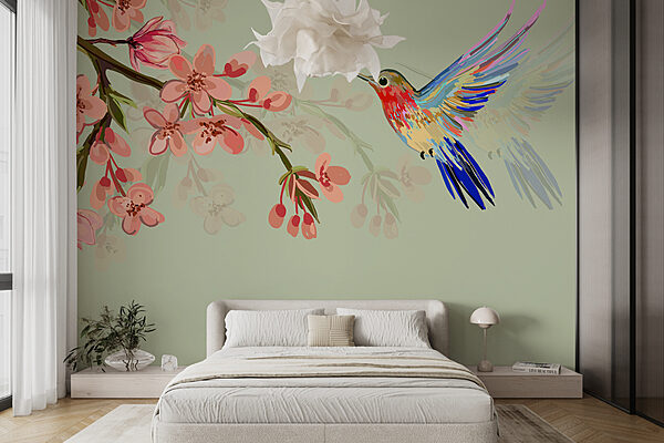 w00693pib4r 600x400 - Un oiseau volant à côté de fleurs - tegory