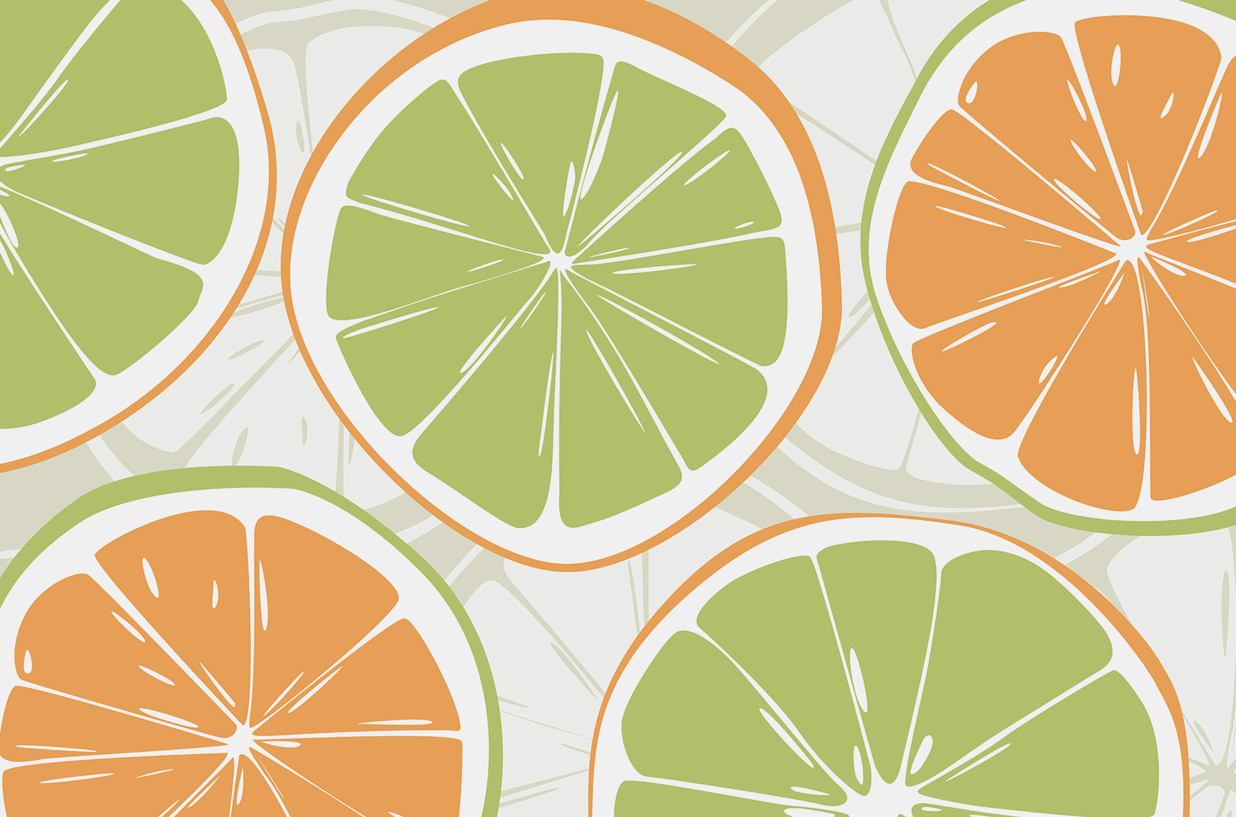 w00725v1p - Un groupe d'oranges et de citrons verts - tegory