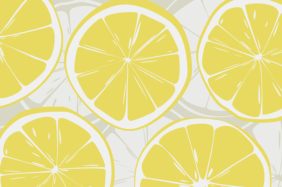 Un groupe de citrons en rangée