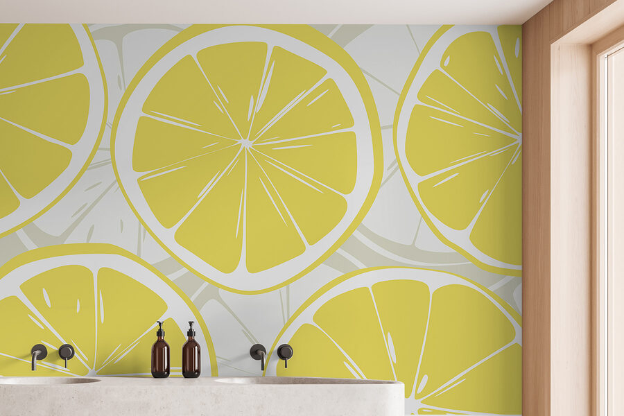 Un groupe de citrons en rangée