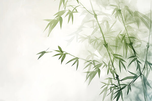 Feuilles de bambou sur une branche w00687p 600x400 - Feuilles de bambou sur une branche - tegory