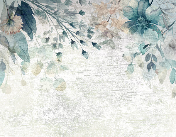 Une peinture de fleurs et de feuilles w00697p 600x467 - Une peinture de fleurs et de feuilles - tegory