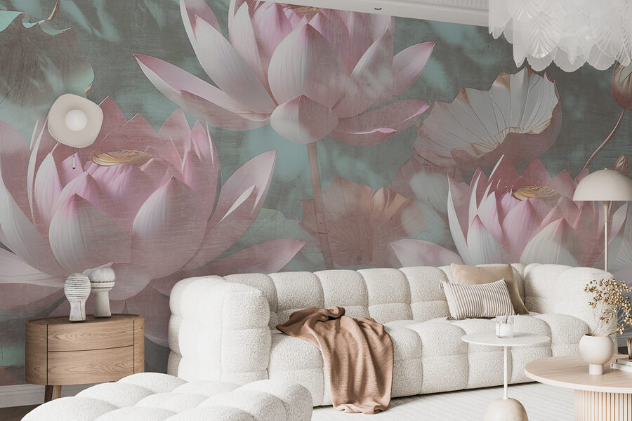 Un groupe de fleurs roses
