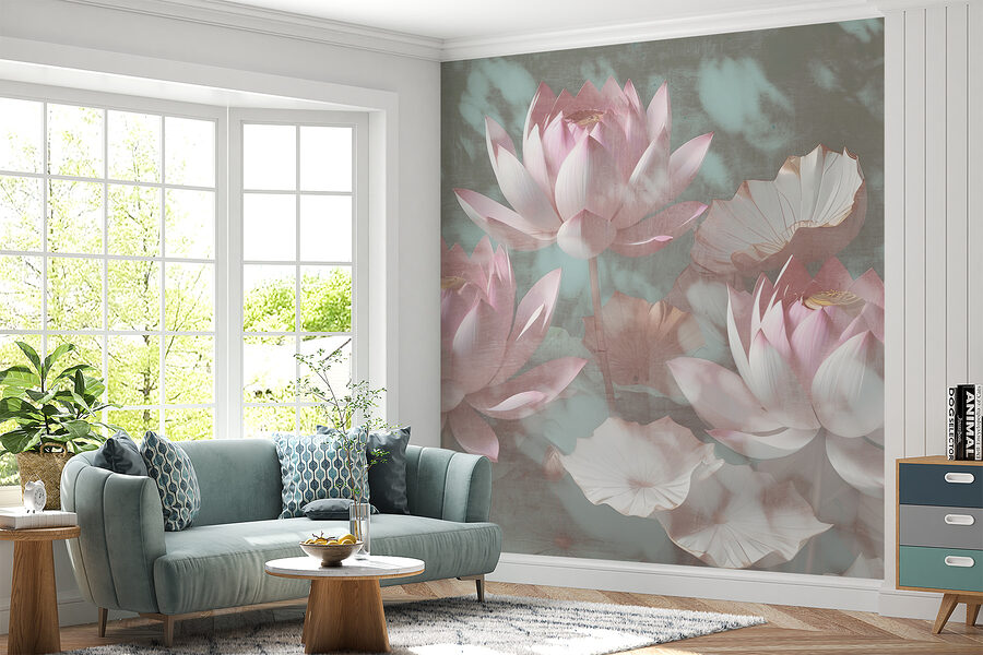 Un groupe de fleurs roses