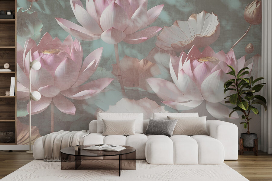 Un groupe de fleurs roses