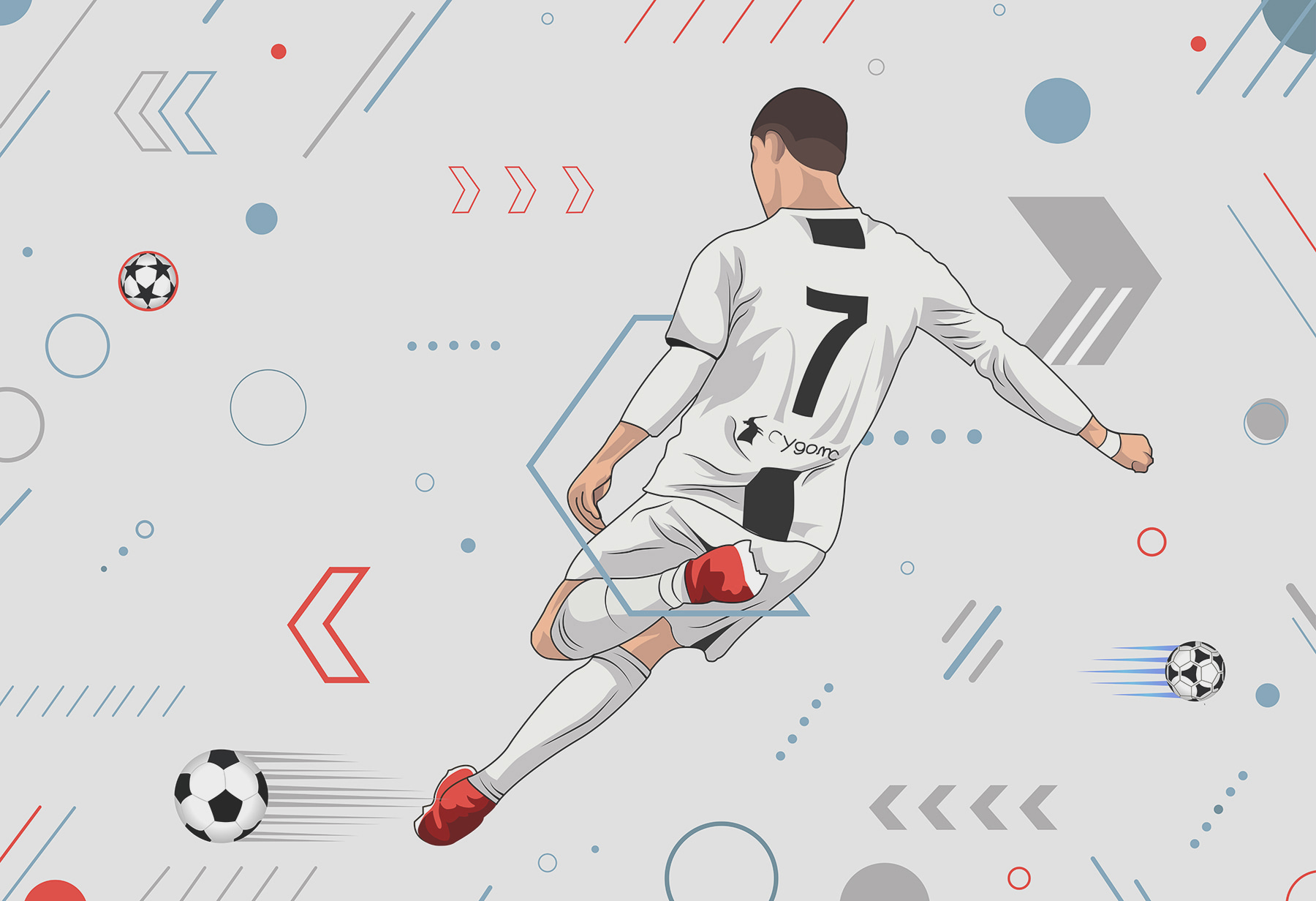 Un joueur de football bottant un ballon w00688p - Un joueur de football bottant un ballon