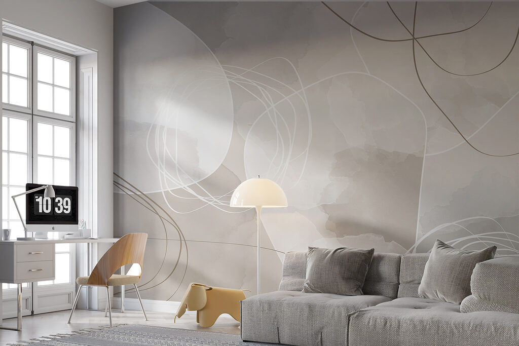 A white and gray background with circles and lines